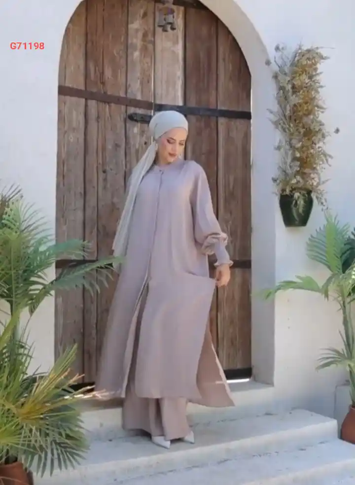 طقم بنطال محجبات قطعتين