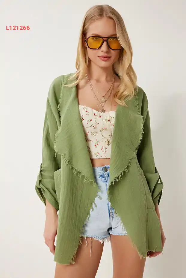 جاكيت مزاجي نسائي حكي بموديل فراء من هابي نساء اسطنبول