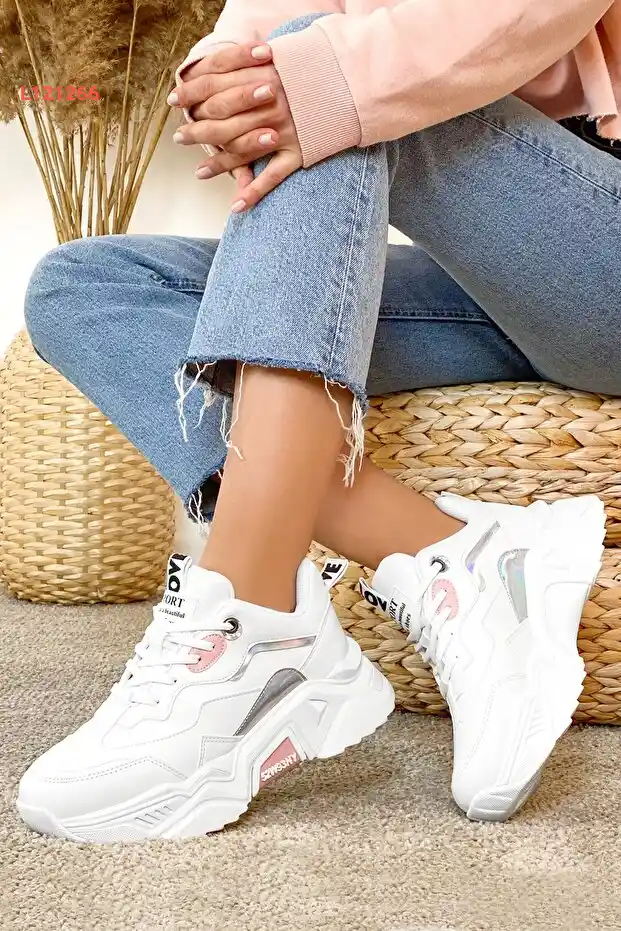 داكن سیر حذاء نسائي رياضي أبيض