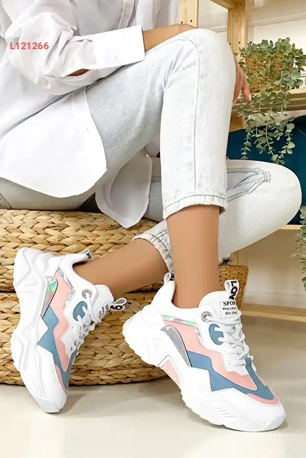 حذاء سنيكرز نسائي أزرق أبيض من دارك سير