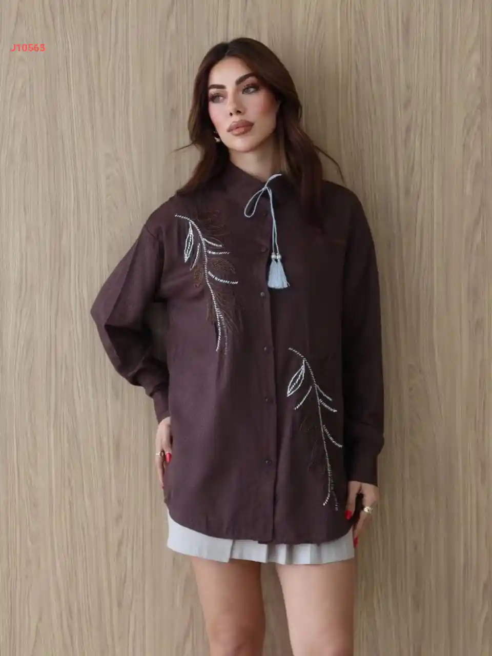قميص جاكار مطرز