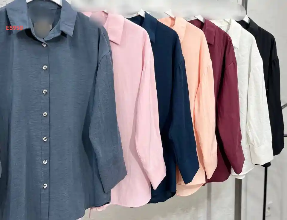 قميص كم طويل بربطات خلفية