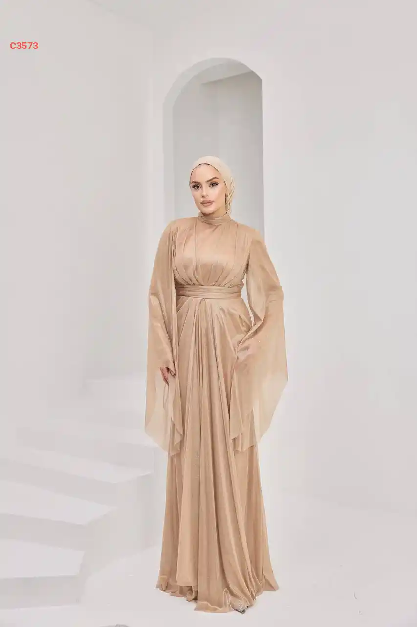 فستان سهرة محجبات فاخر
