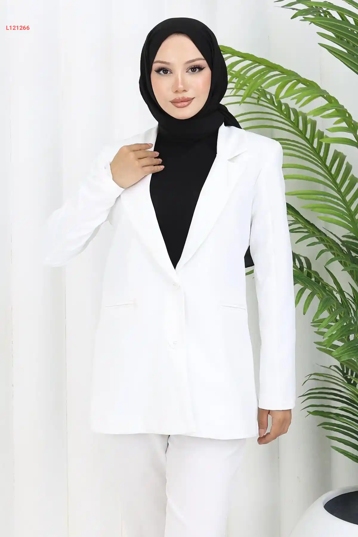 جاكيت نسائي أبيض أنيق 6146