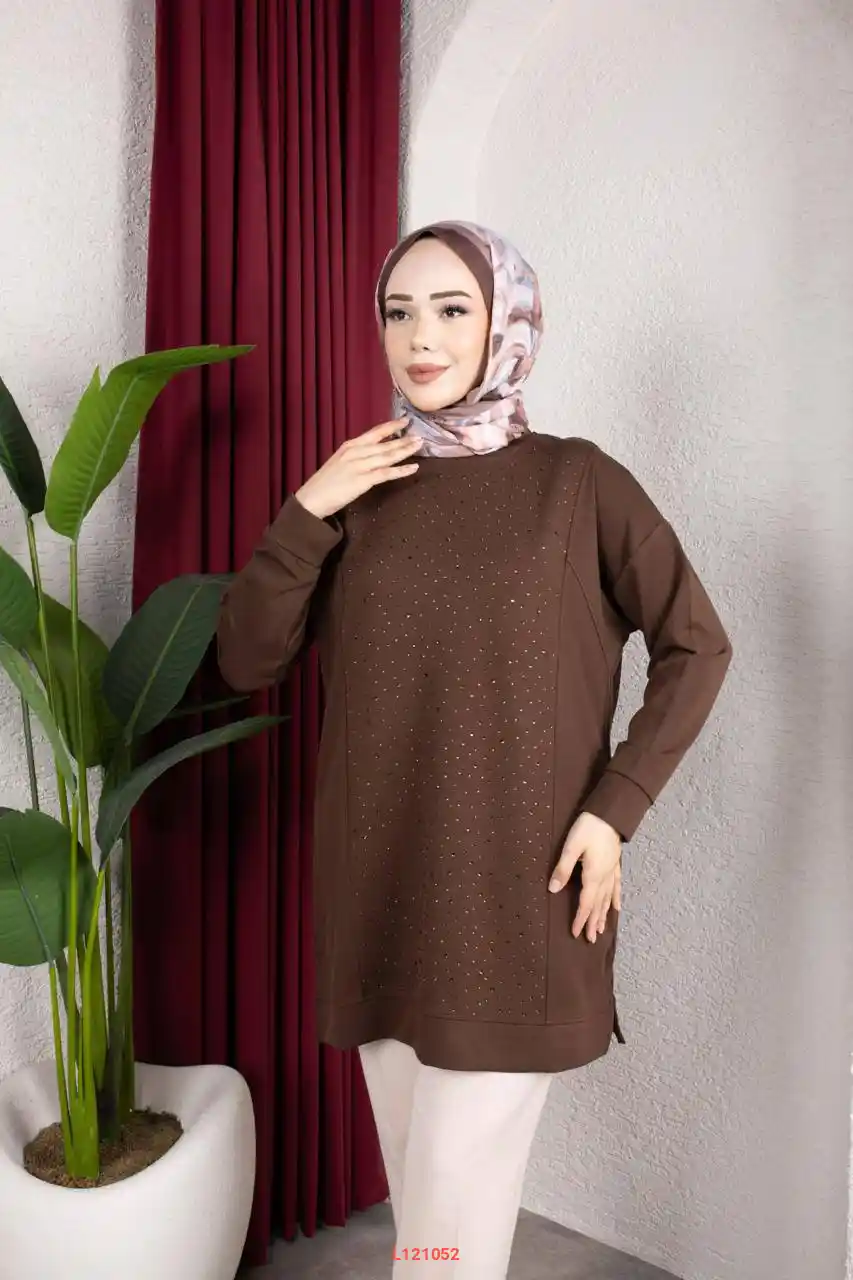 تونيك سادة مزين ستراس