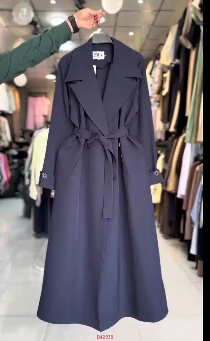 ترانشكوت زارا سادة مع زنار